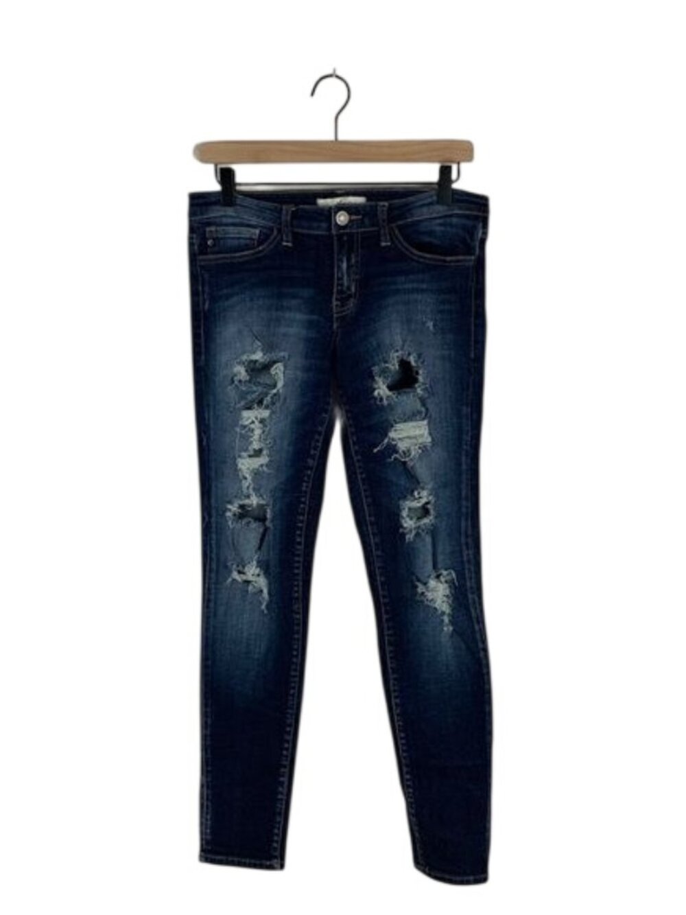 Kancan Dark wash Distressed skinny Jeans Womens size 28
